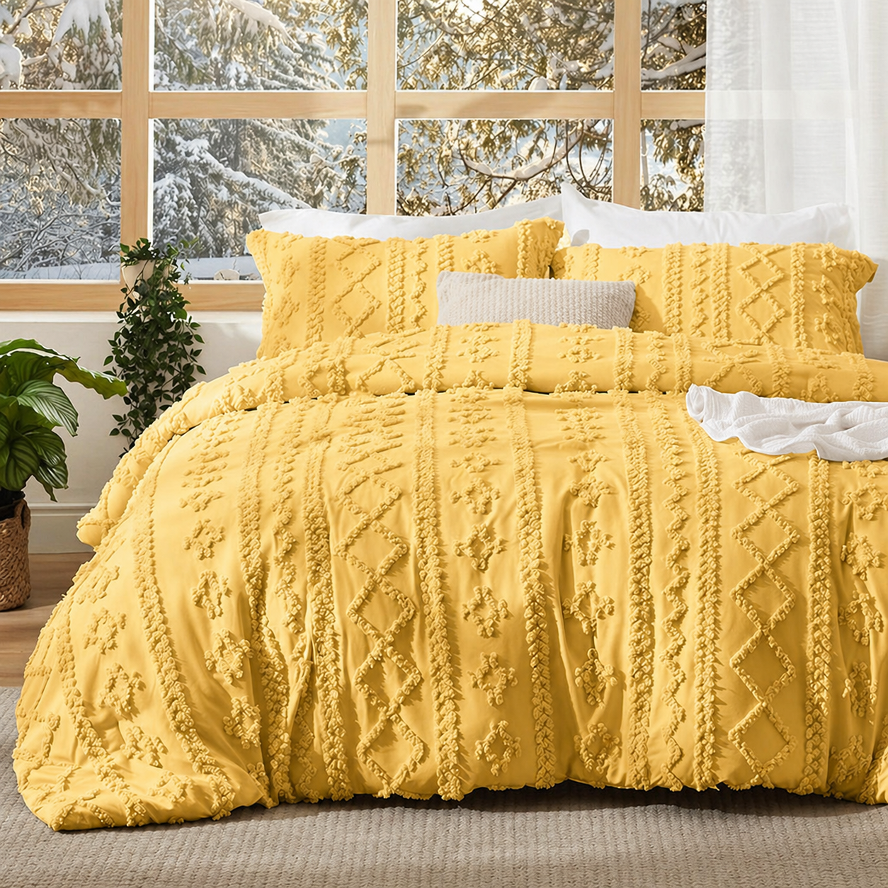 Boho Deluxe Tufted Comforter & Quilt Cover Set