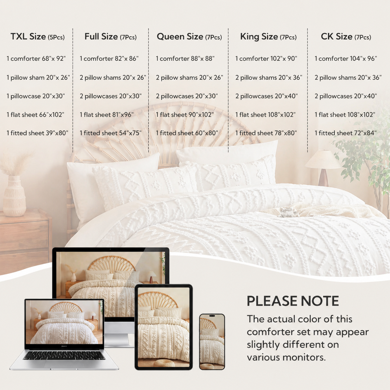 Boho Deluxe Tufted Comforter & Quilt Cover Set