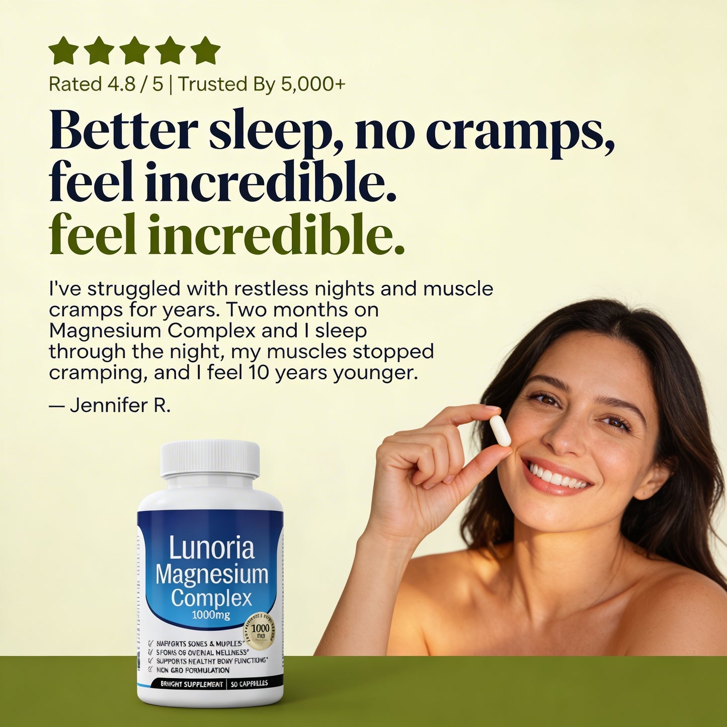 Lunoria™ Magnesium Complex 1000mg | 8 Forms for Sleep, Bones & Energy