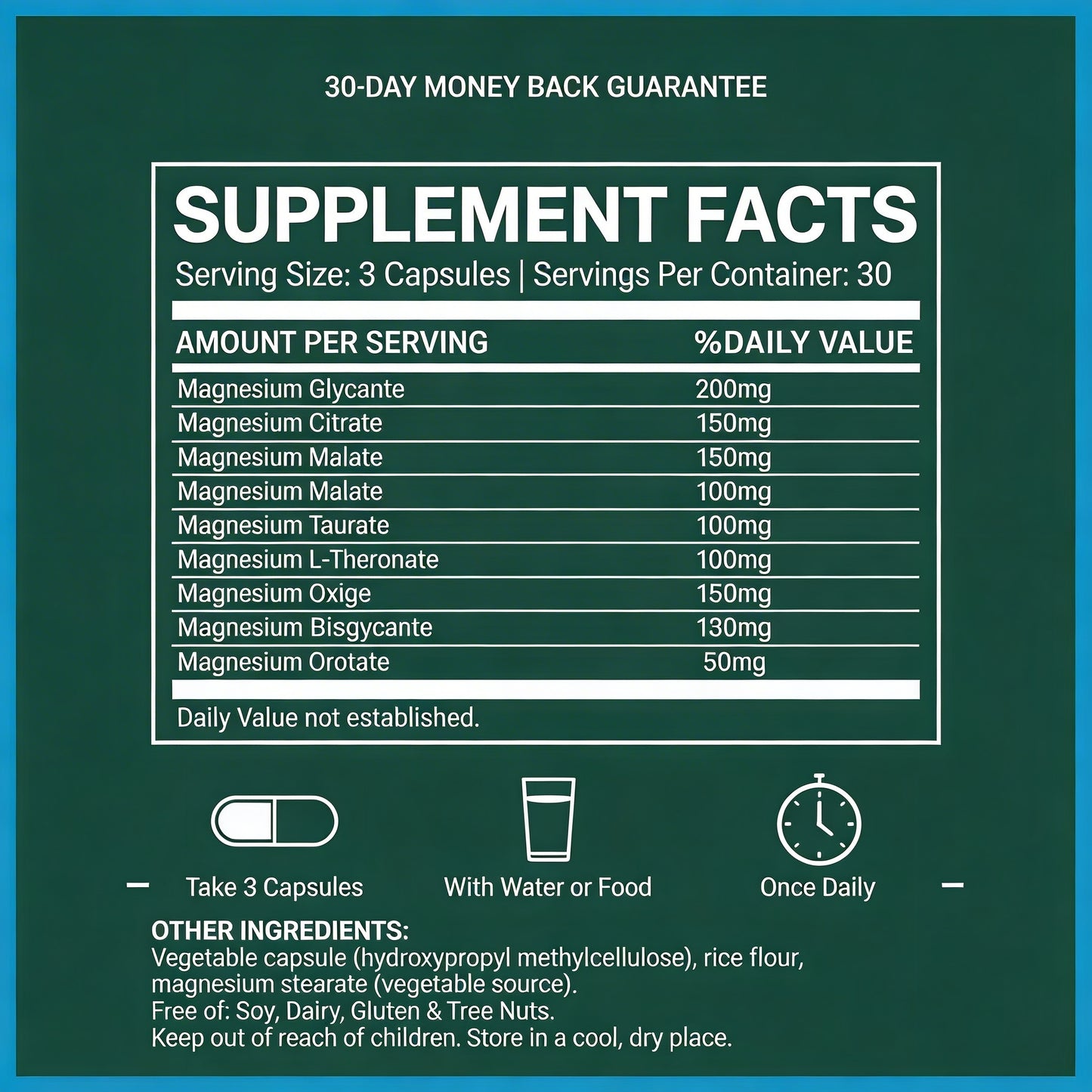 Lunoria™ Magnesium Complex 1000mg | 8 Forms for Sleep, Bones & Energy