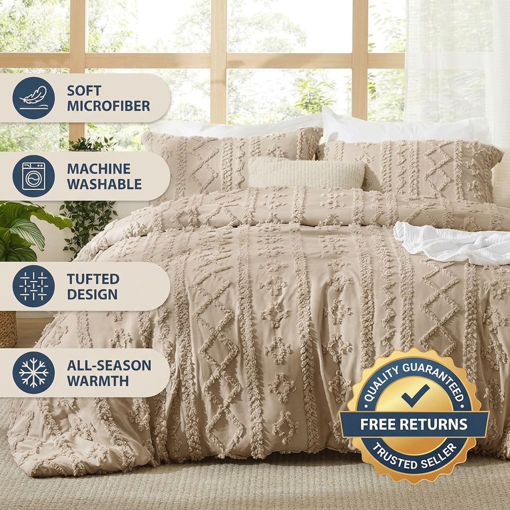 Lunoria Boho Tufted Comforter Set