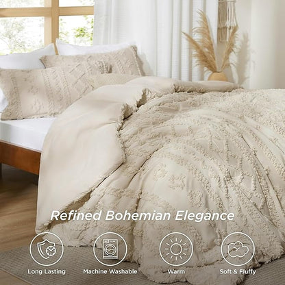 Boho Deluxe Tufted Comforter & Quilt Cover Set