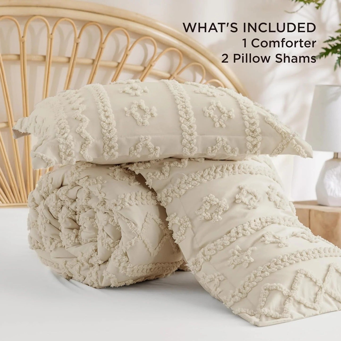 Boho Deluxe Tufted Comforter & Quilt Cover Set